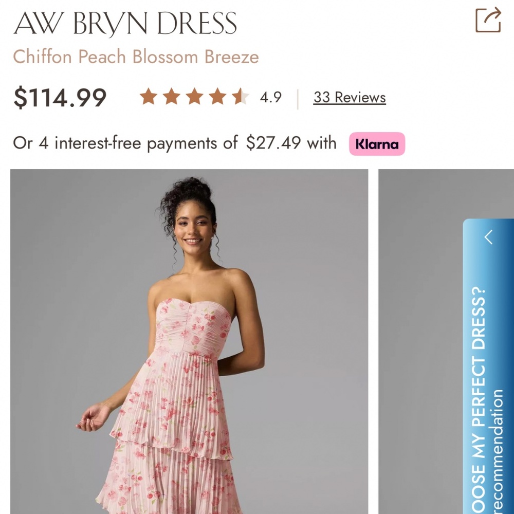 Floral Dress Strapless - Picture 5 of 6